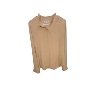 Calvin Klein Women's yellow long sleeve blouse size Medium